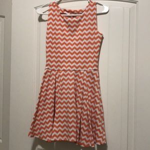 Orange chevron dress